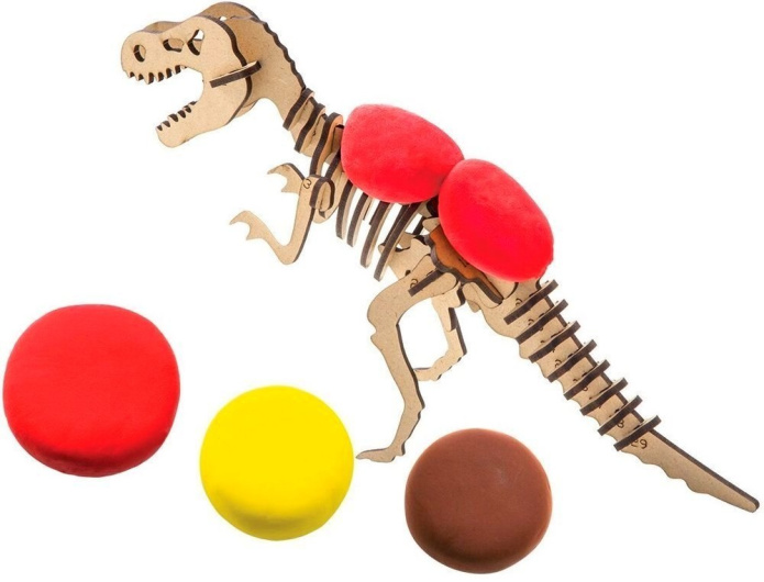 Drewniany model 3D Dinozaur T-REX Robotime + modelina